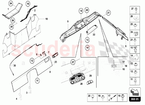 Part Diagram for Lamborghini 475867044D