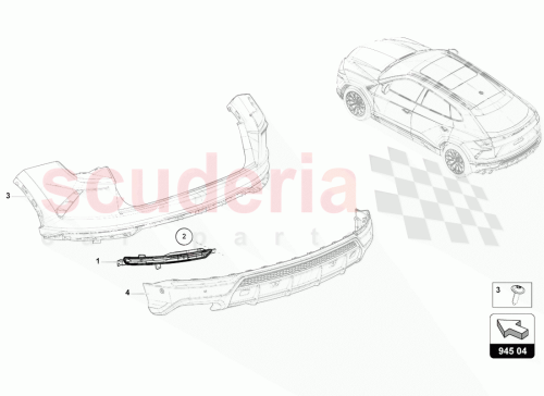Part Diagram for Lamborghini 4ML945701B