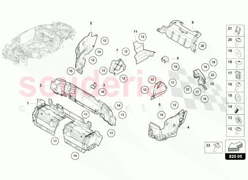 Part Diagram for Lamborghini 4S0825731B