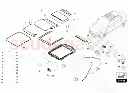 Part Diagram for Lamborghini 4M8877331