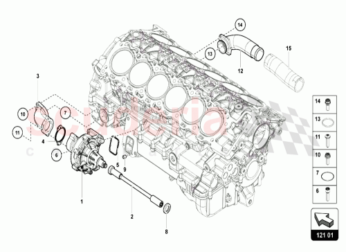 Part Diagram for Lamborghini 07M121011K