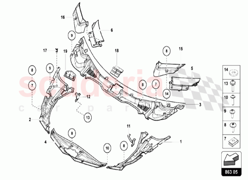 Part Diagram for Lamborghini 471819413D