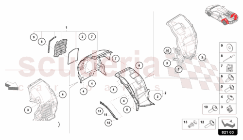 Part Diagram for Lamborghini 47B810981B