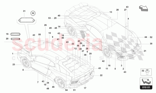 Part Diagram for Lamborghini 472010519E