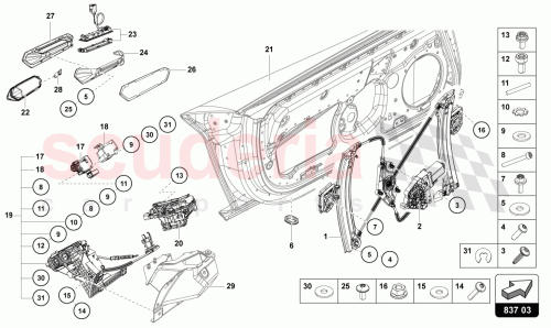 Part Diagram for Lamborghini 470831636B
