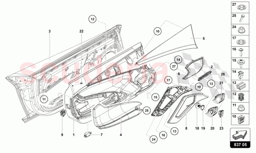 Part Diagram for Lamborghini 470867166K