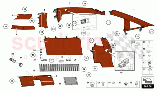 Part Diagram for Lamborghini 476867477N