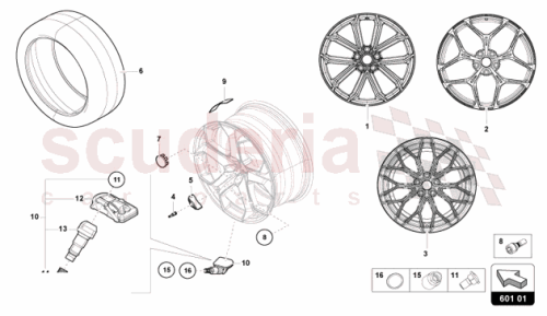 Part Diagram for Lamborghini 95C907255B