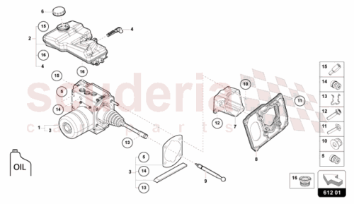 Part Diagram for Lamborghini 47B612179