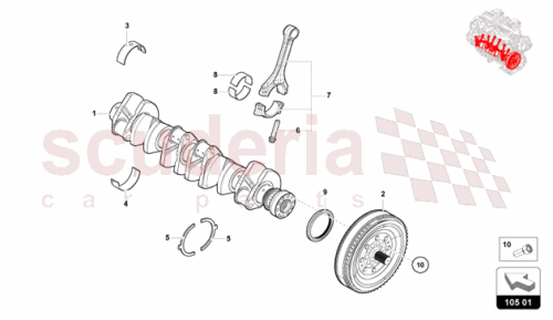 Part Diagram for Lamborghini 07M105707AM
