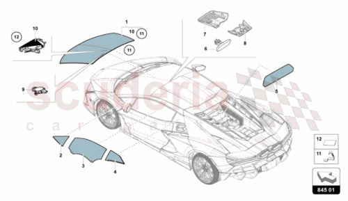 Part Diagram for Lamborghini 47B8455010P0