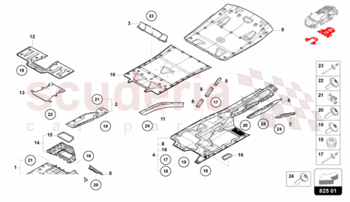 Part Diagram for Lamborghini 47B825216B