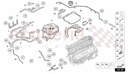 Part Diagram for Lamborghini 47B121439A