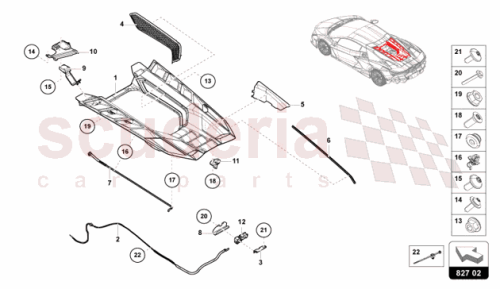 Part Diagram for Lamborghini 47B823088A
