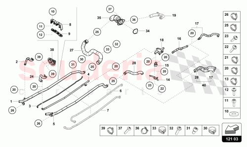 Part Diagram for Lamborghini 4S0819374B