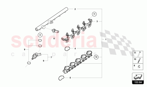 Part Diagram for Lamborghini 07L133109BB