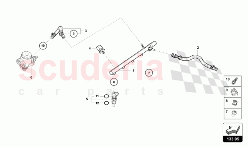 Part Diagram for Lamborghini 07L133551E