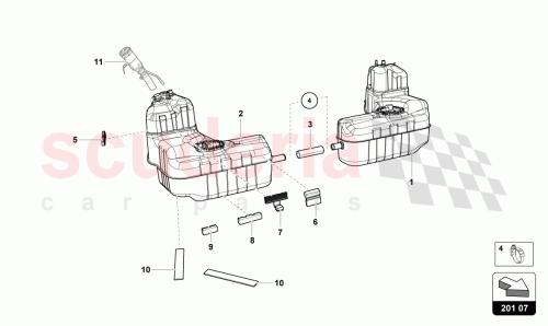 Part Diagram for Lamborghini 4T7201022E