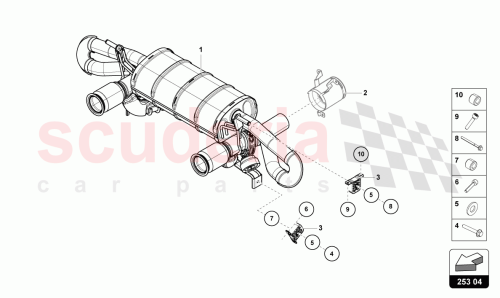 Part Diagram for Lamborghini 4T0251051M