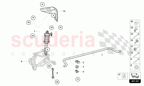 Part Diagram for Lamborghini 4T0412019CB
