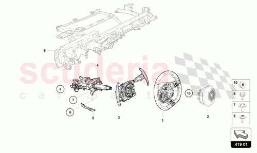Part Diagram for Lamborghini 4T0419091RXZ0