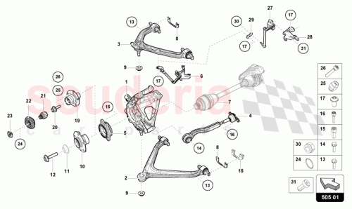 Part Diagram for Lamborghini 8K0407625P