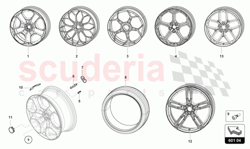 Part Diagram for Lamborghini 4T0601017CEIND