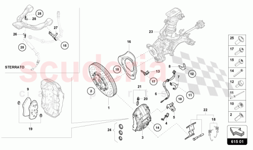 Part Diagram for Lamborghini 4S0615301D