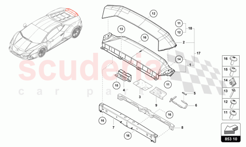 Part Diagram for Lamborghini 4T0864488A
