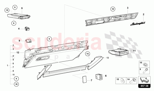 Part Diagram for Lamborghini 4T3854381A