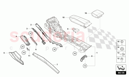 Part Diagram for Lamborghini 4T0863488XZ0