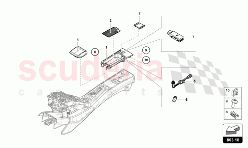 Part Diagram for Lamborghini 4T0863330A