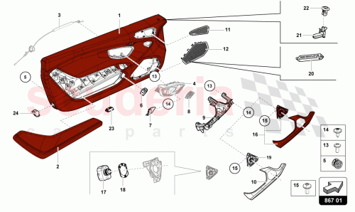 Part Diagram for Lamborghini 4T0867166GXZ0