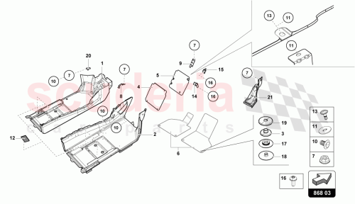 Part Diagram for Lamborghini 4T2863368D