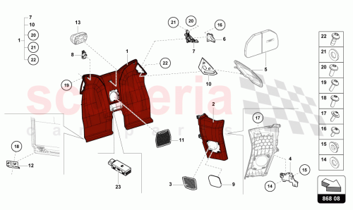 Part Diagram for Lamborghini 4T7868573RGU2