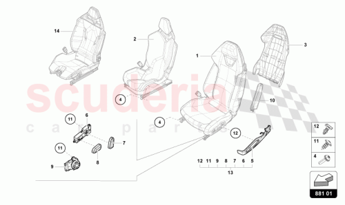 Part Diagram for Lamborghini 4T7898040E