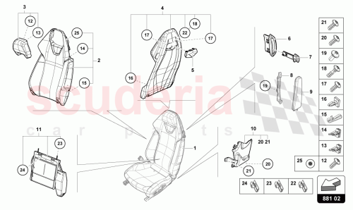 Part Diagram for Lamborghini 4T7881805G
