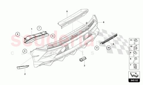 Part Diagram for Lamborghini 4T0945095B