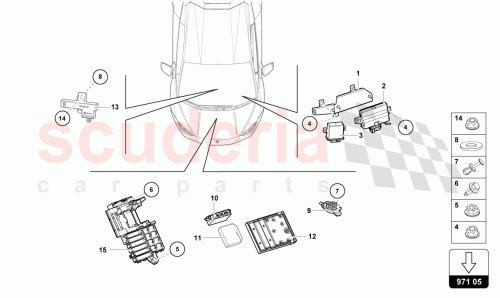 Part Diagram for Lamborghini 4H0907063KK