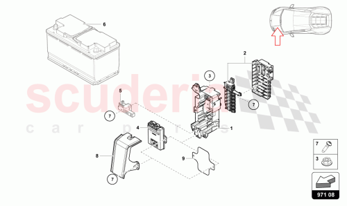 Part Diagram for Lamborghini 4S0907101
