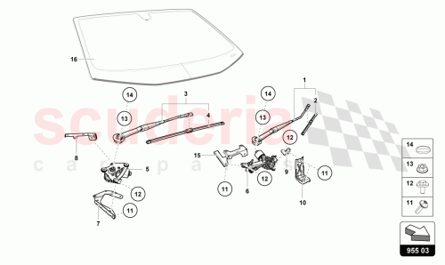 Part Diagram for Lamborghini 4T2955460A