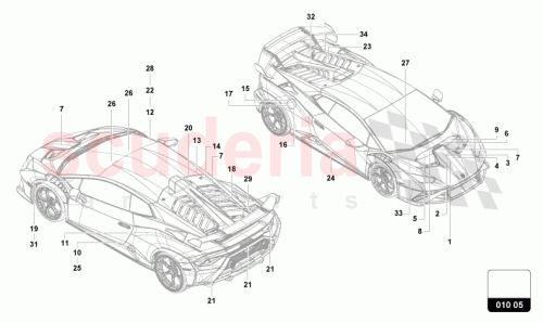 Part Diagram for Lamborghini 4T0010546AH