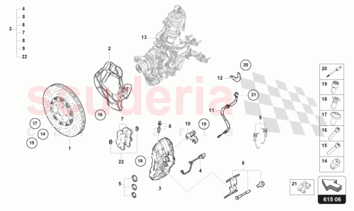 Part Diagram for Lamborghini 4T3698151B