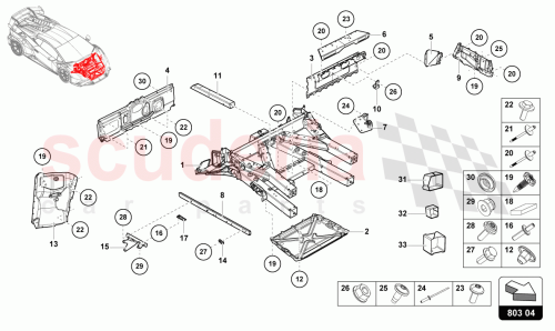 Part Diagram for Lamborghini 4T3907455A
