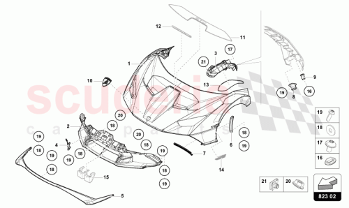 Part Diagram for Lamborghini 4T3823225