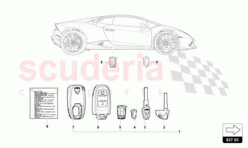 Part Diagram for Lamborghini 4T3898374CTKE