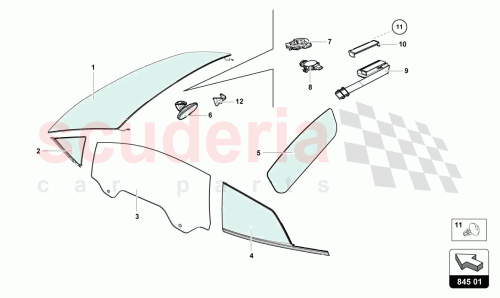 Part Diagram for Lamborghini 4T3845099