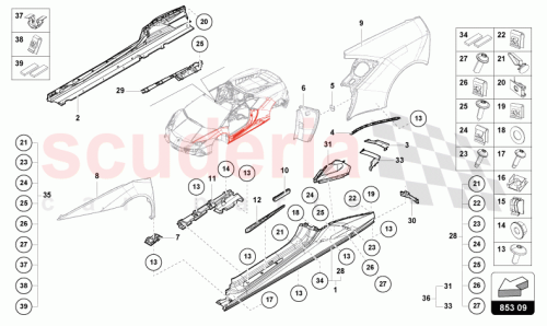 Part Diagram for Lamborghini 4T0853534IND