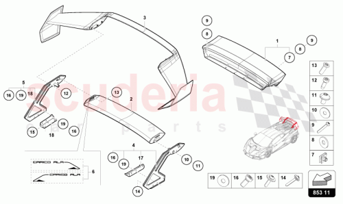 Part Diagram for Lamborghini 4T3827048