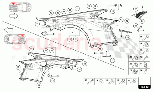 Part Diagram for Lamborghini 4T3809602GRU